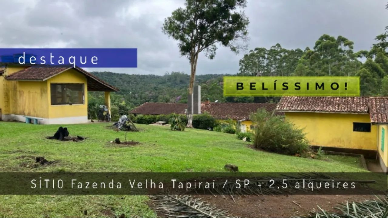 SÍTIO EM FAZENDA VELHA TAPIRAÍ SP. VENDA