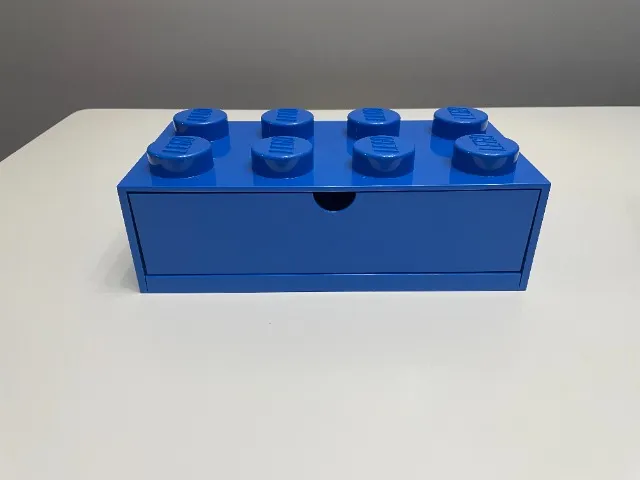 Caixa Gaveta 2x4 LEGO Desk Drawer Azul