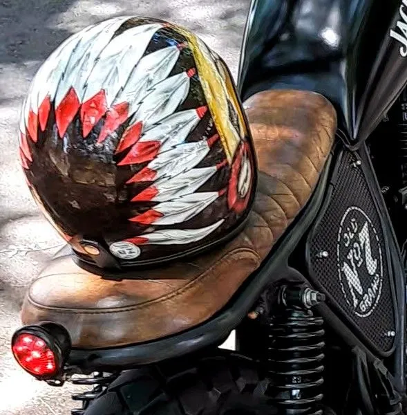 Capacete Moto Customizado Estilo cafe raccer