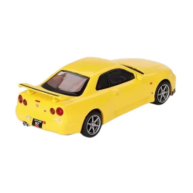 Nissan Skyline GT-R R34 V-Spec Lightning Yellow #762 Mini GT - Foto 3