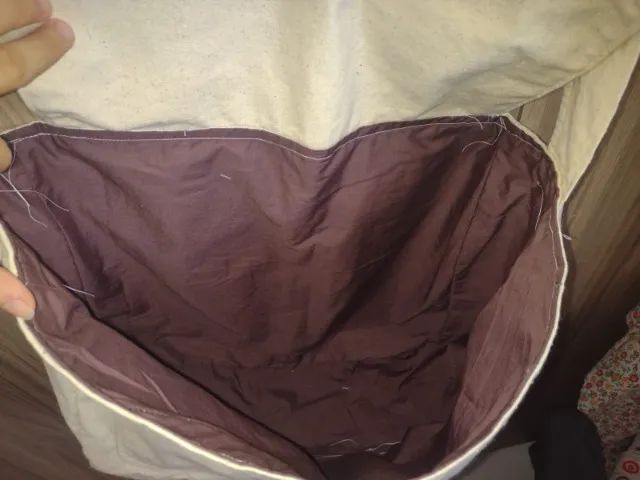 Bolsa grande de tecido - Nova e feita à mão - Foto 5