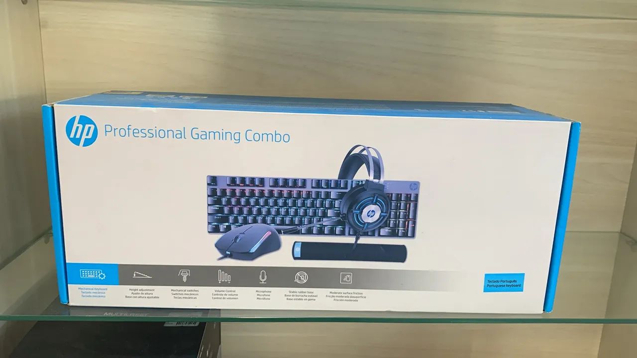 Kit Gamer HP Professional Combo - Teclado, Mouse e Headset - Parcela sem juros