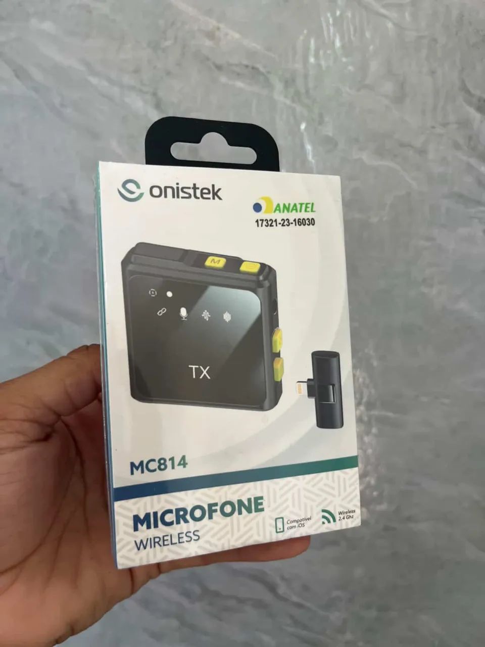 Microfone de lapela iPhone e tipo C onistek - ENTREGA A DOMICÍLIO 
