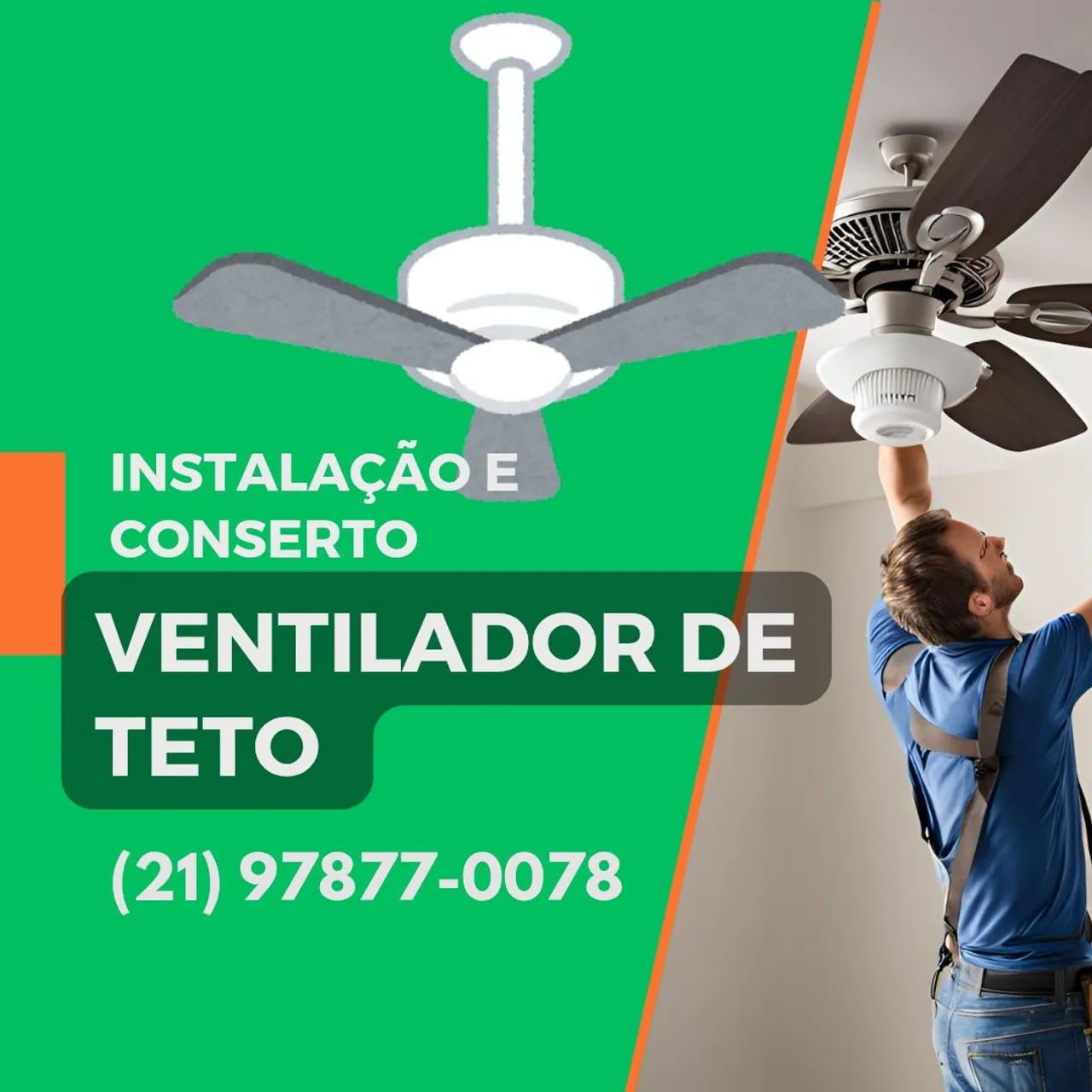 Instalação de ventilador de teto 