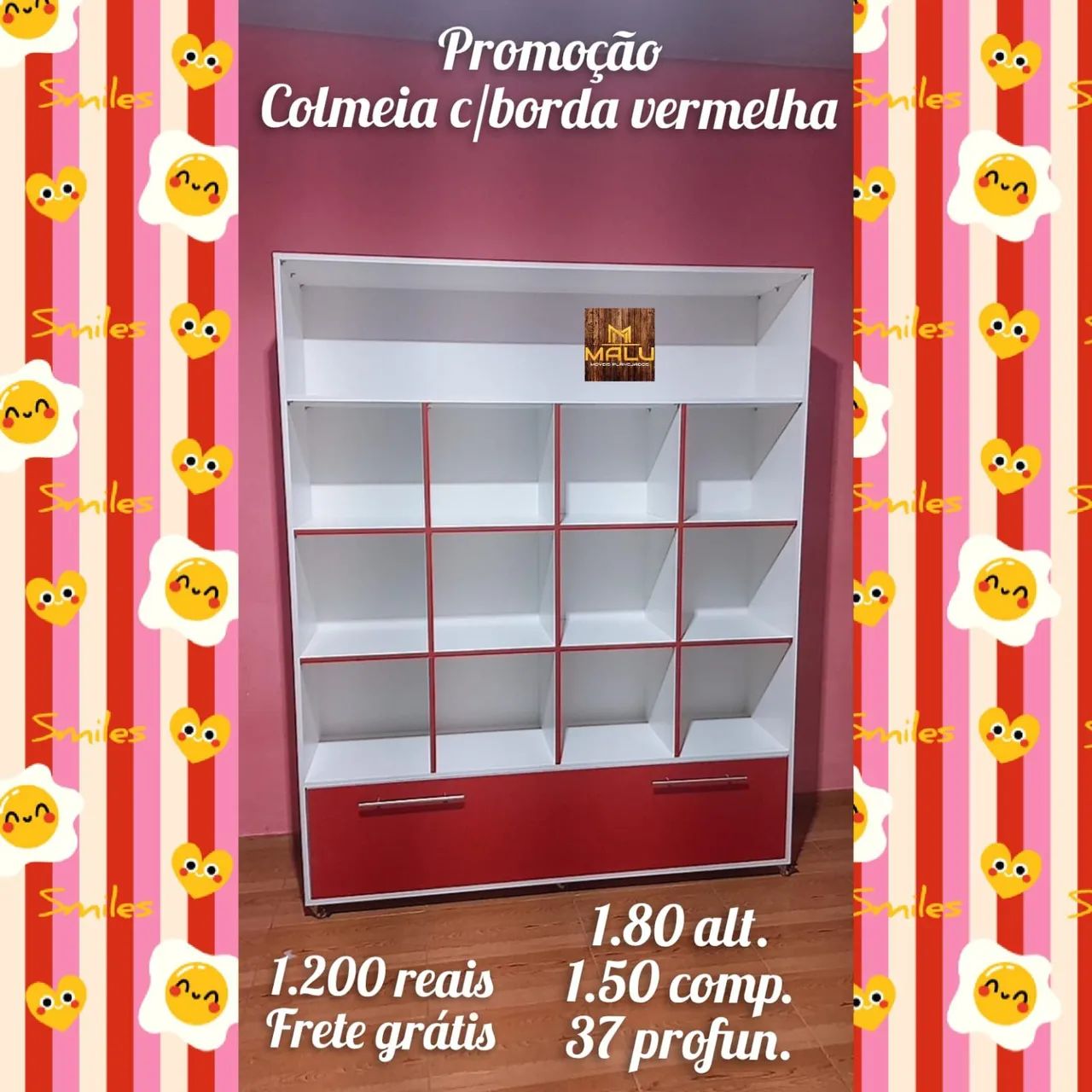 Colmeia com borda vermelha 