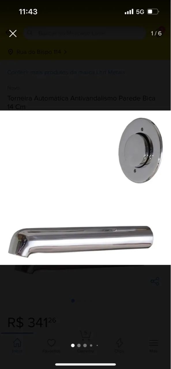 Torneira Automática Antivandalismo Parede 14 Cm - Foto 3