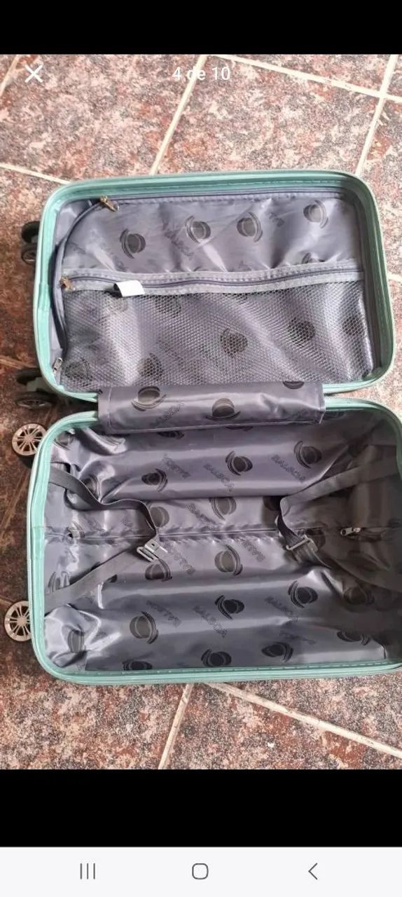 Mala de Viagem Preta com Rodinhas 8 kilos  - Foto 4