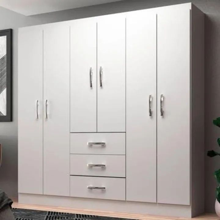 Guarda-Roupas Branco 6 Portas com 3 Gavetas Valor de Promoção 