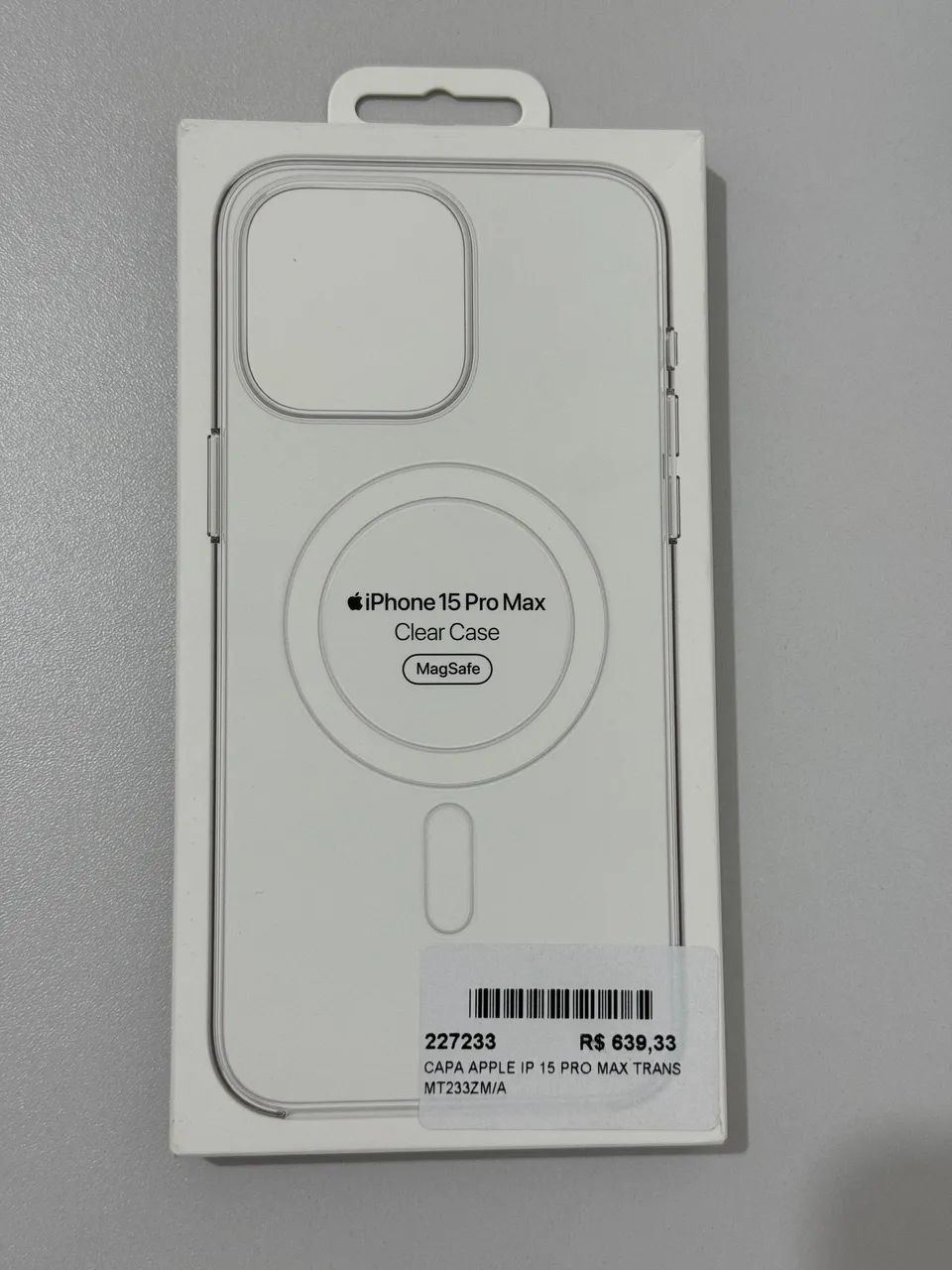 [novo] Capa Transparente Apple (Clear Case) MagSafe iPhone 15 Pro Max Original