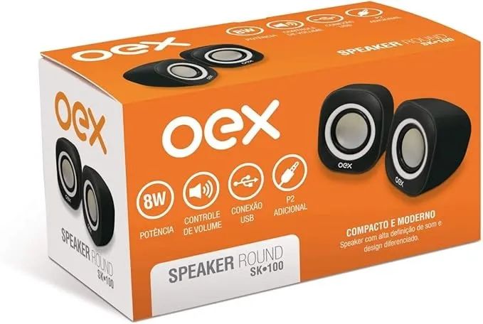 Caixa Acustica Para Computador Speaker Round OEX