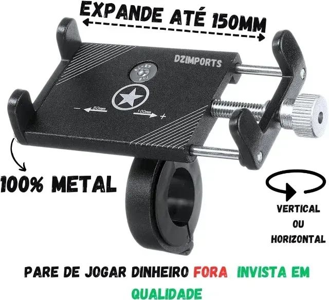 Suporte de Celular para moto e bike - Alumínio - Foto 2