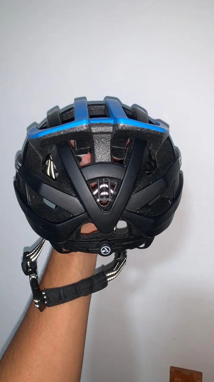Capacete Absolute Prime Preto/Azul ciclismo - Foto 4