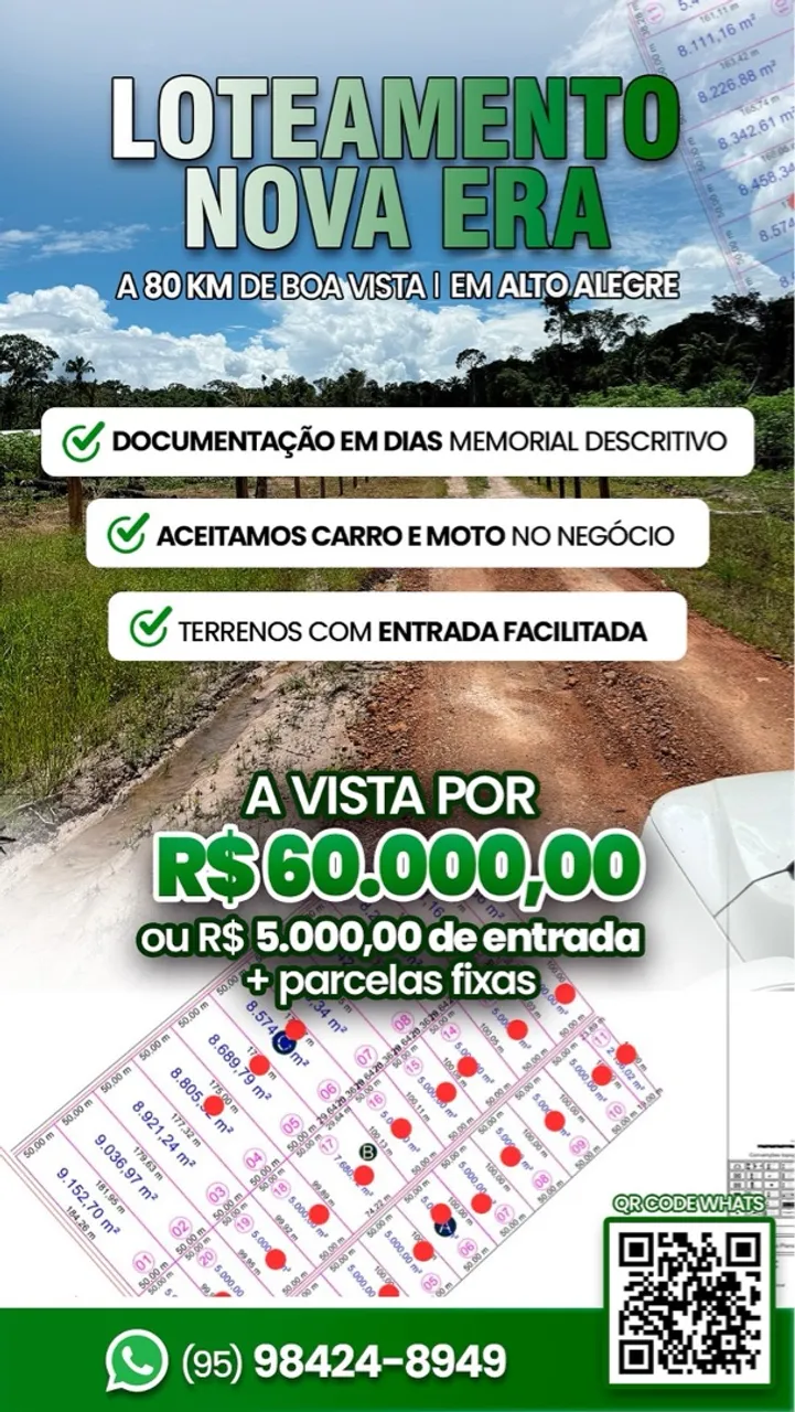 Vendo chácaras parceladas com entrada facilitada