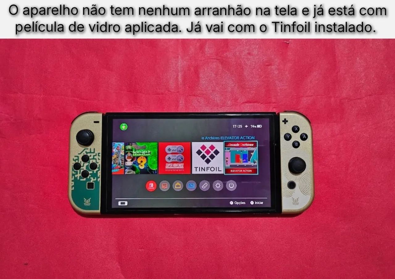 Nintendo Switch Oled Desbloqueado The Legend Of Zelda Tears Of The Kingdom  - Foto 5