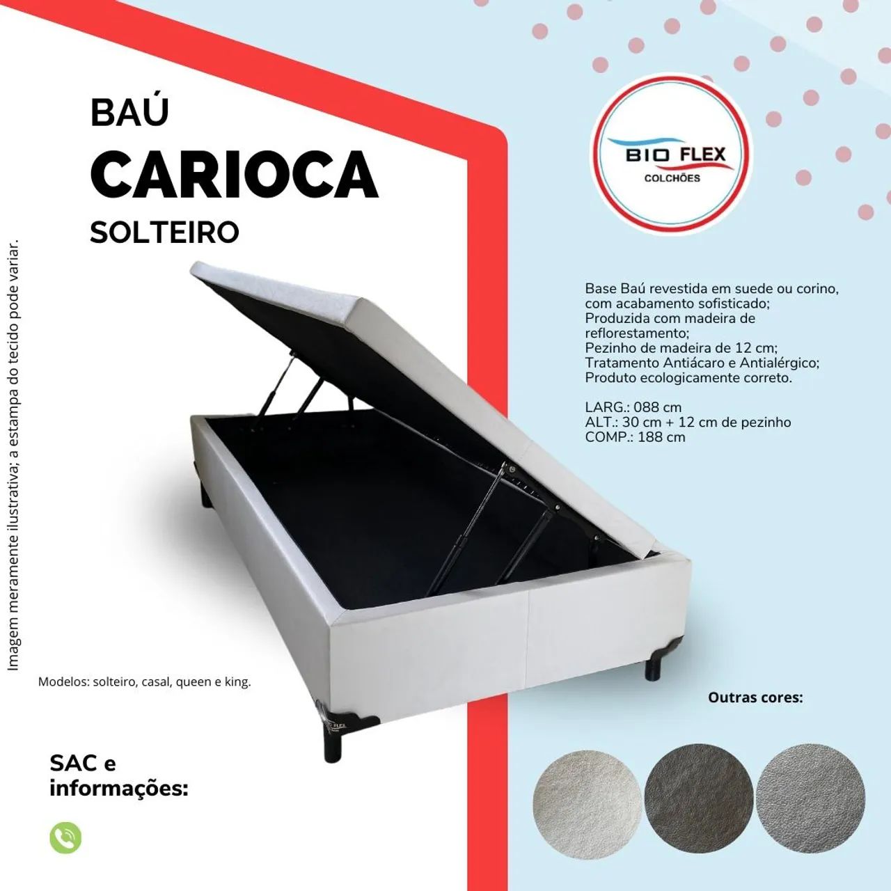 Base Baú Solteiro - Foto 2