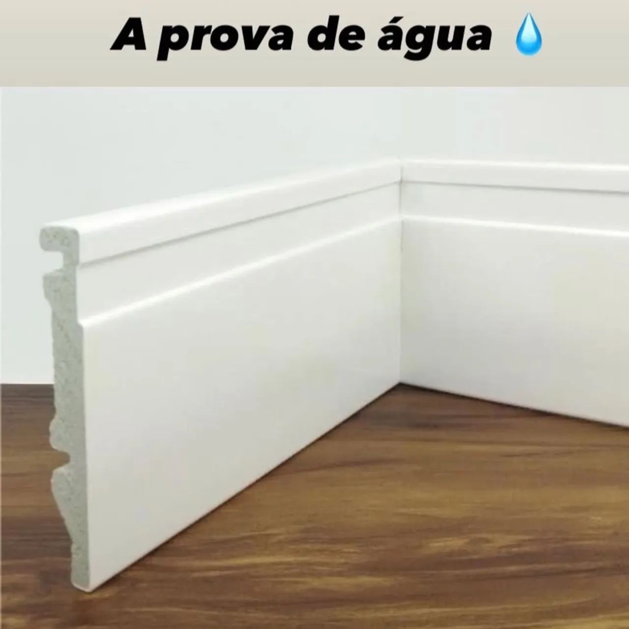 Rodapé branco para acabamento impecável - Foto 2