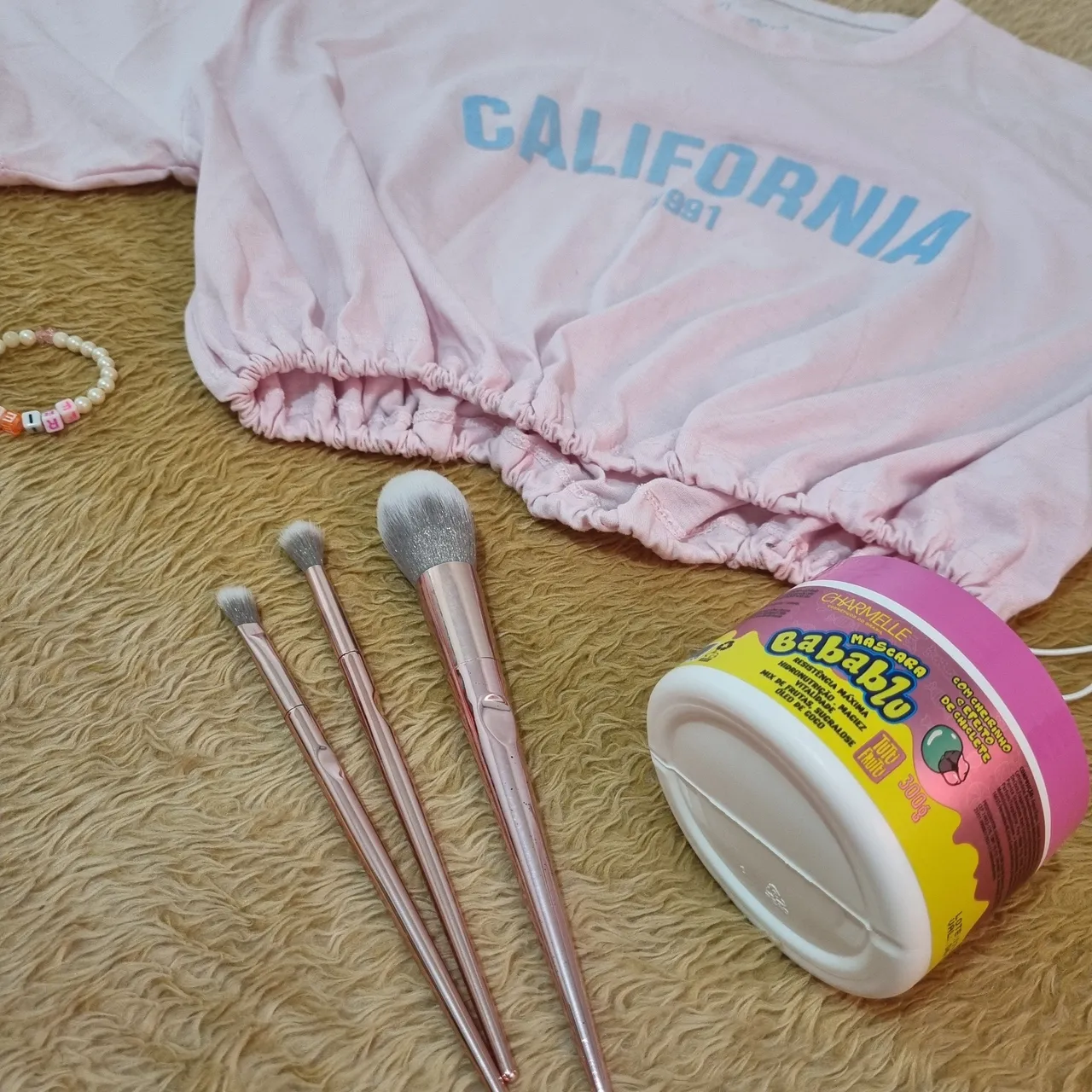 Combo cropped rosa
