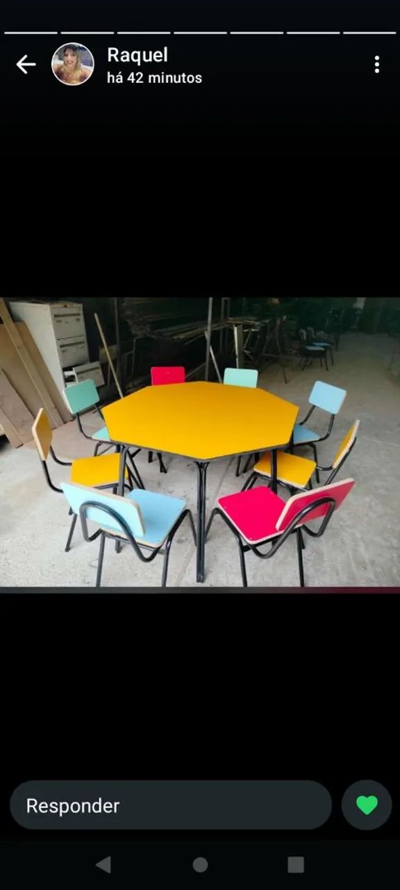 Conjunto Mesa e Cadeiras Coloridas Infantil