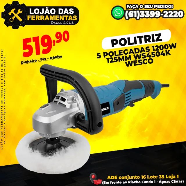Politriz 5 polegadas 1200W 125MM WS4504K Wesco