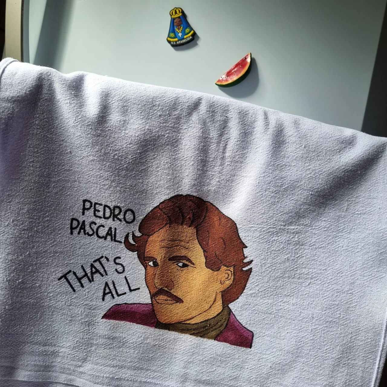 pano de prato Pedro Pascal meme 
