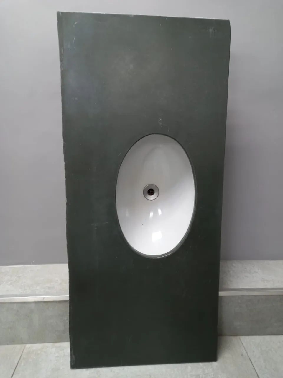 Tampo Ardósia c/ Pia e Válvula 