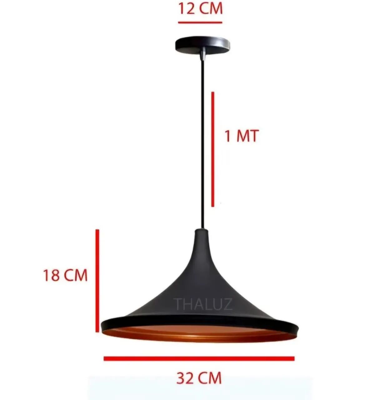 Pendente Modelo Tom Dixon Chapéu Chinês  - Foto 3