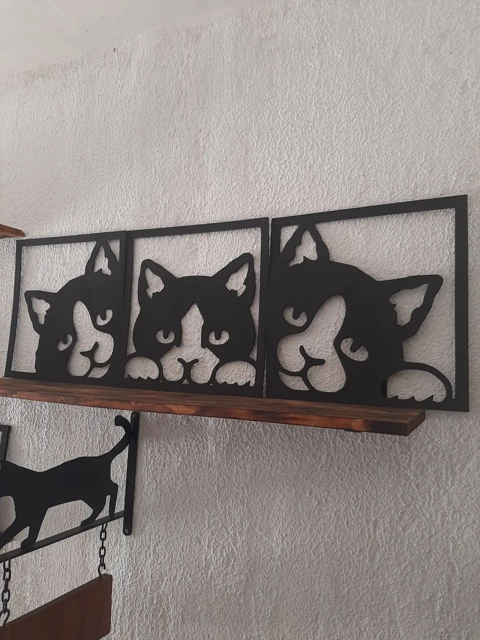 Conjunto 3 quadros Gatos  - Foto 2