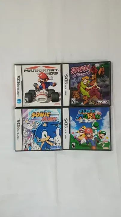 Lote com 4 jogos de Nintendo DS (único dono)