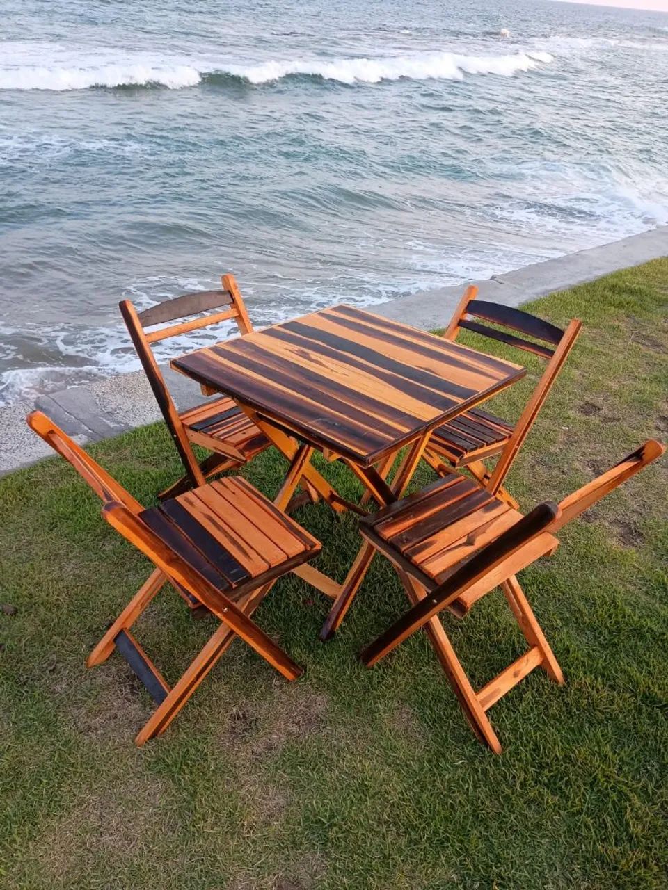Mesa  Dobrável em Madeira 330 avista ou 350 em 4x no cartão  - Foto 5