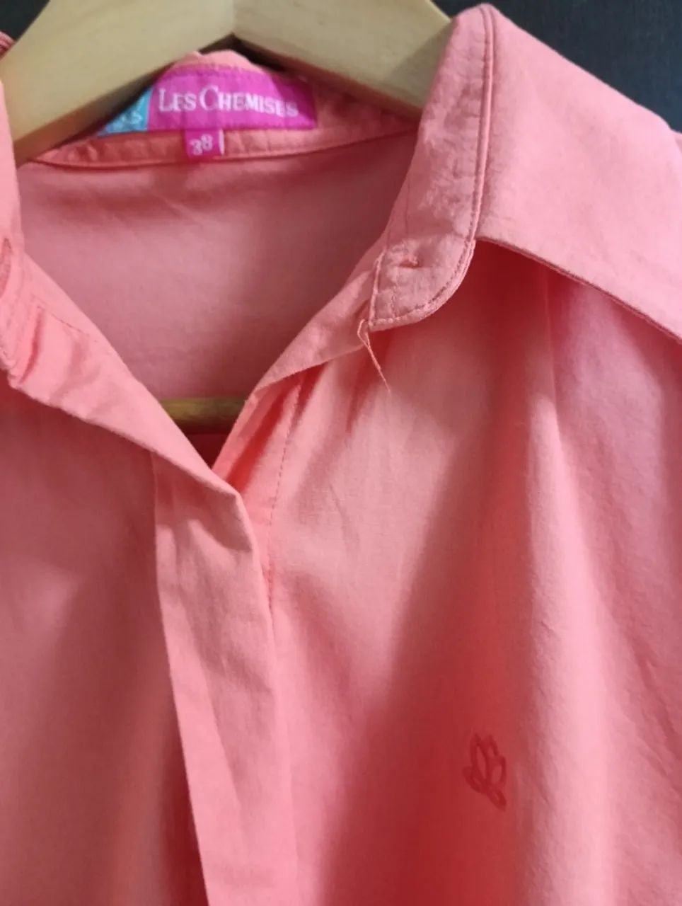 Camisa Les Chemises Coral 38 tecido com elastano. - Foto 2