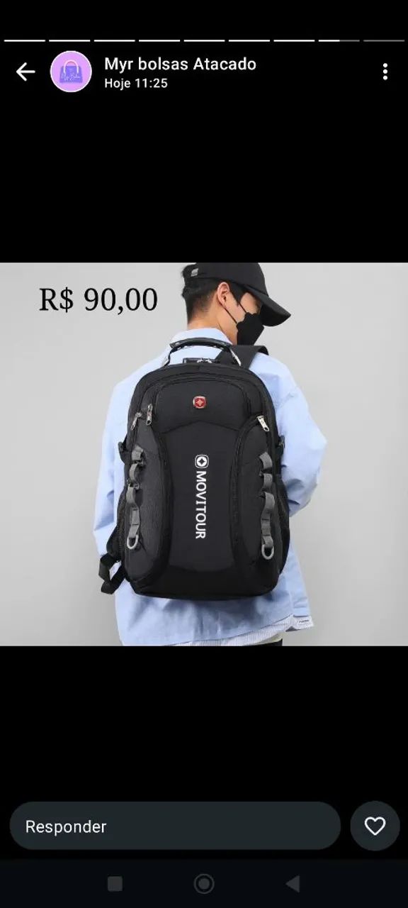 Mochila reforçada com capa de chuva - Foto 4
