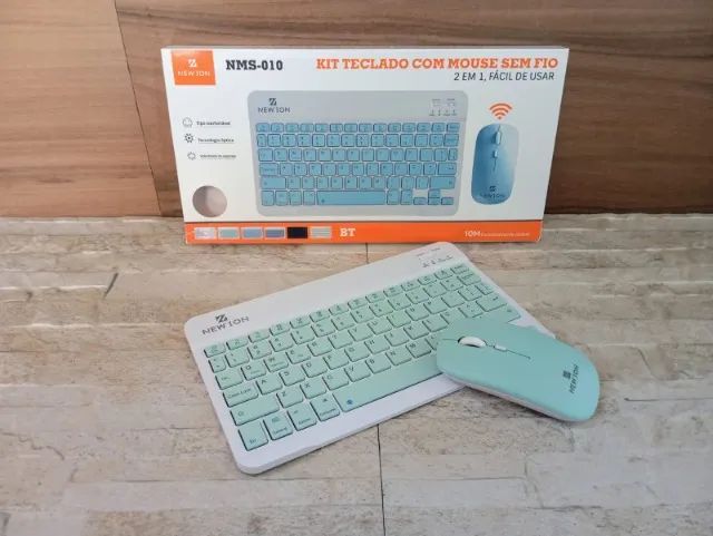 Teclado + Mouse Bluetooth Para Smartphones Notebook Tablet - Foto 2