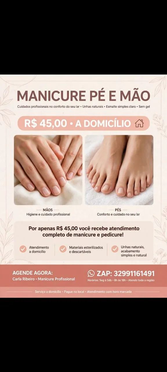 Precisa de uma manicure de confiança e aqui: