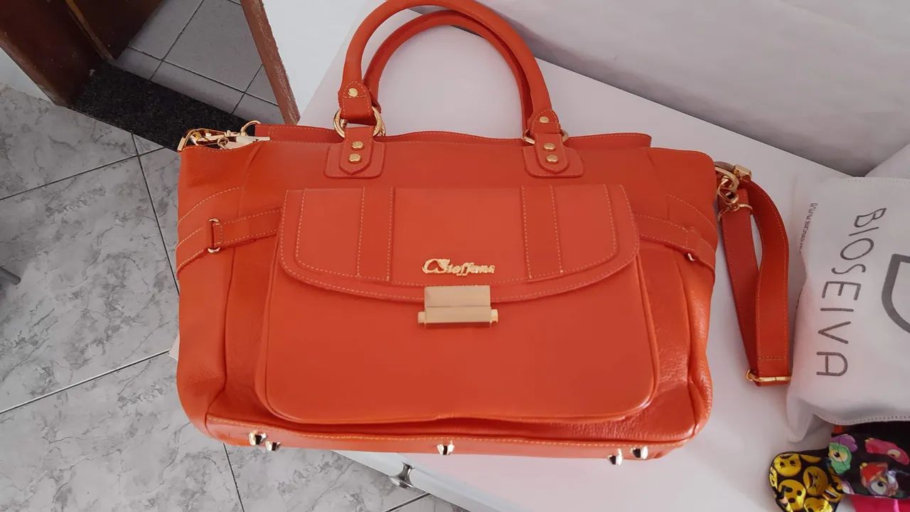Bolsa de couro legítimo  - Foto 3