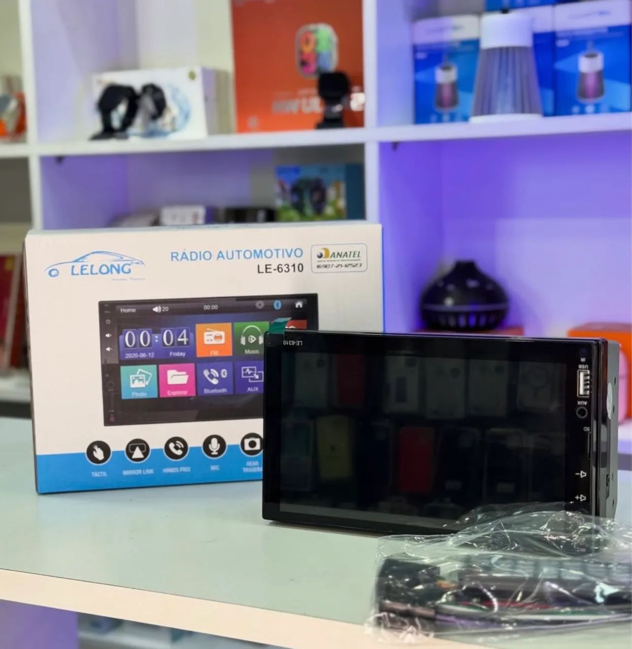 Central Multimídia Retratil 7 Tela Touch Scree Bluetooth Usb - Foto 2