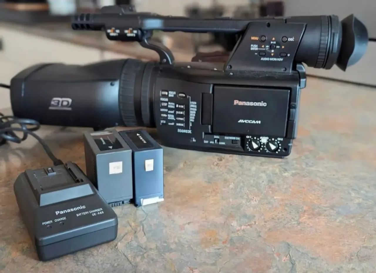 Câmera 3d Panasonic Ag-3da1p Preto - Foto 4