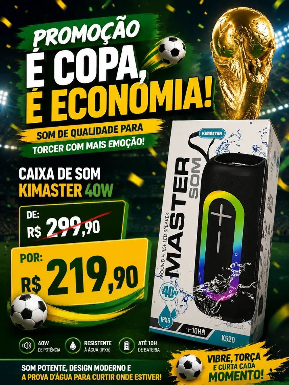 Caixa de som Kimaster K520