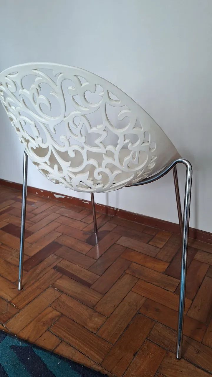 Cadeira branca colonial moderna - Foto 4