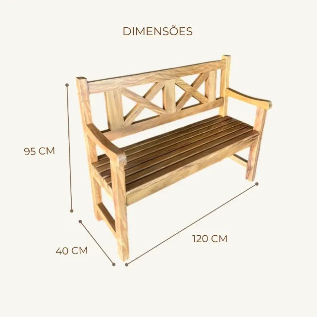 Conjunto De Mesa e 2 Bancos Em Madeira Maciça peroba rosa - Foto 3