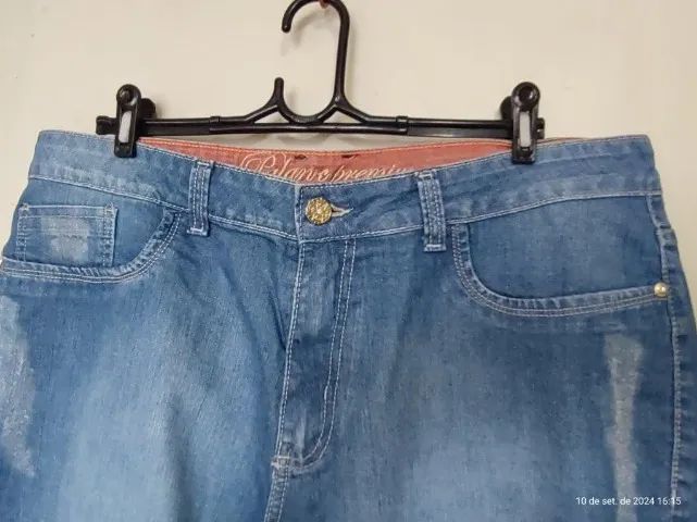 calça plus size jeans tamanho 52 - Foto 3