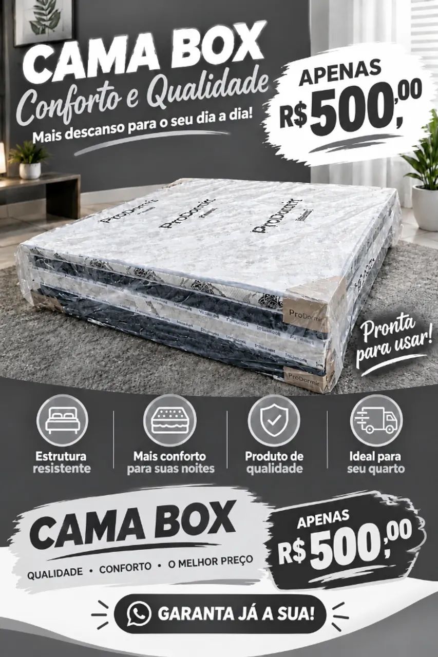 cama box. premium 12cm de espuma em promoção!!!