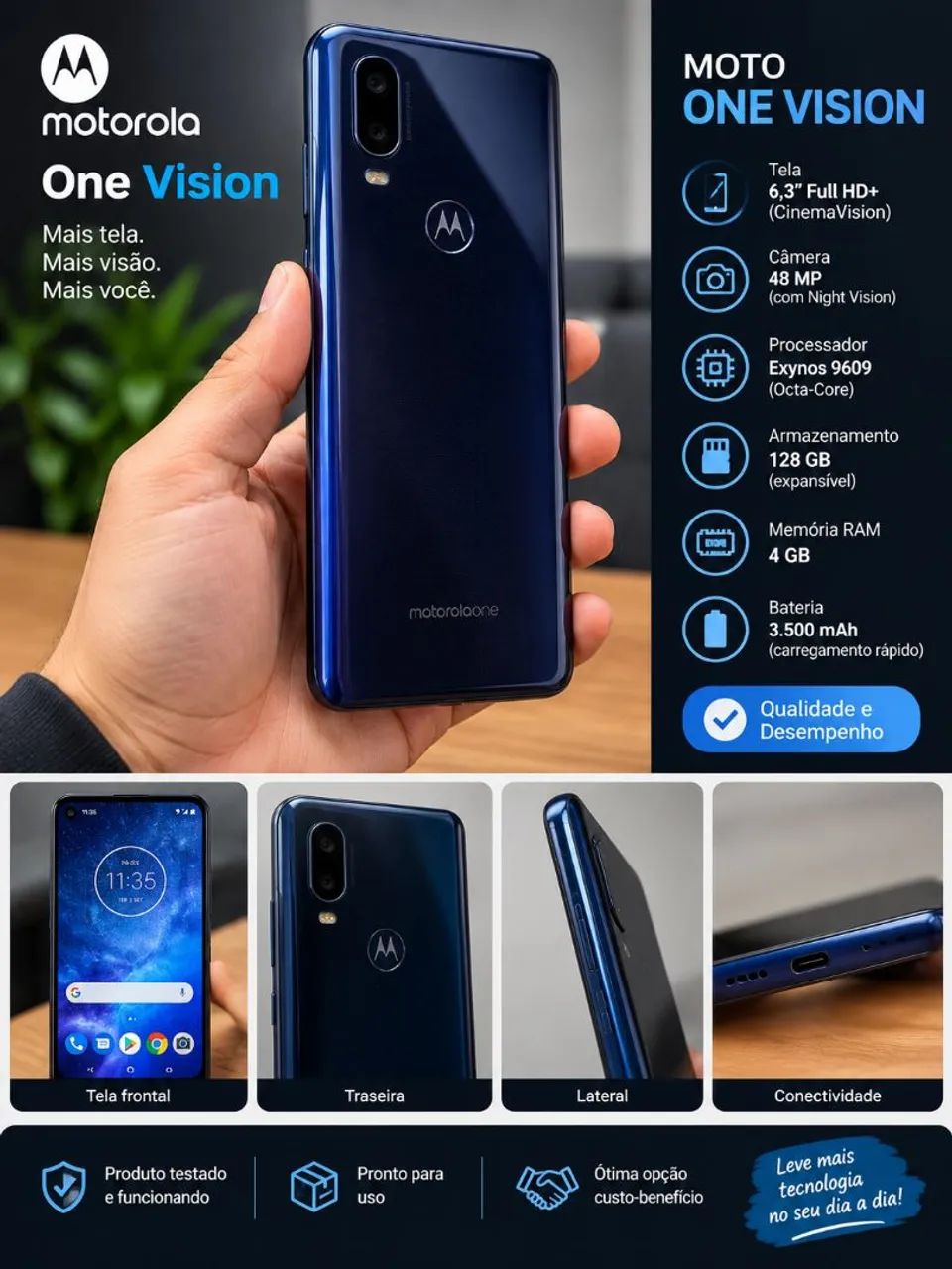 Moto One Vision 128GB | Revisado