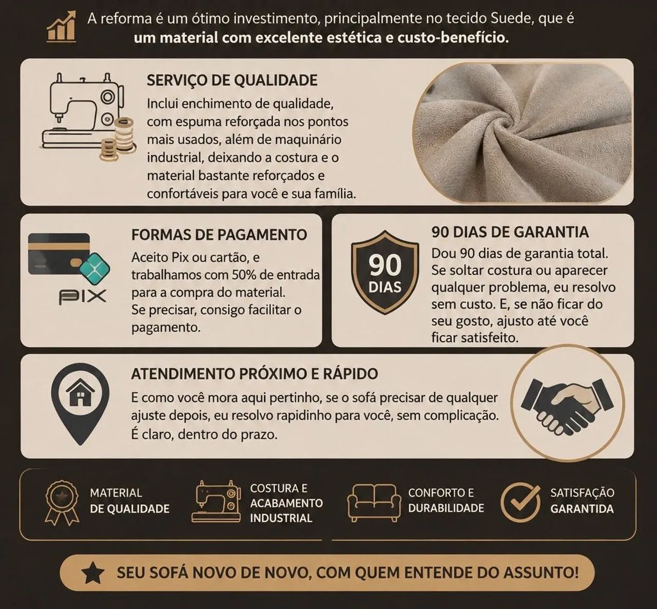 Tapeçaria em Manaus | Reforma de Sofás e Estofados - Foto 2