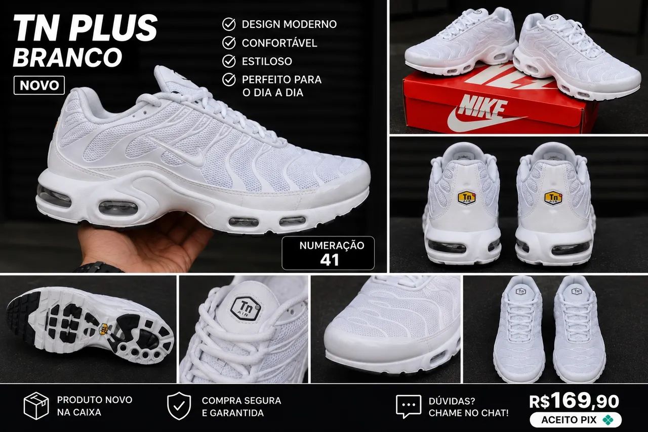 ? TÊNIS TN PLUS BRANCO ? NOVO ?