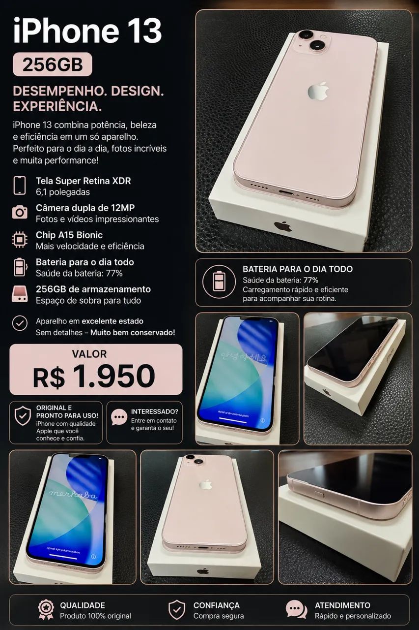iPhone 13 256Gb  - Foto 2