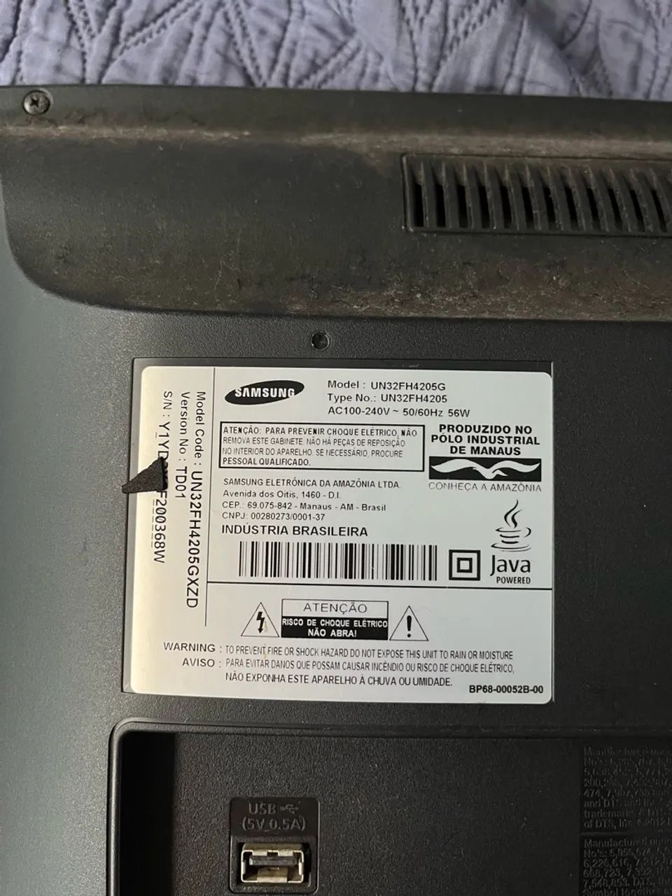 Tv De 32 polegadas Samsung Series 4, modelo Un32fh4205 Com Tela Led Hd (Usado) - Foto 4