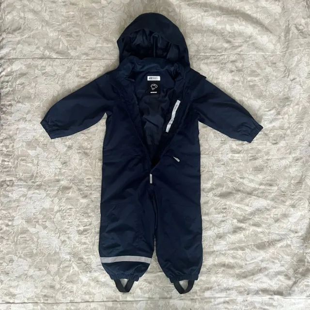 macacão infantil h&m impermeável azul marinho                    - Foto 5