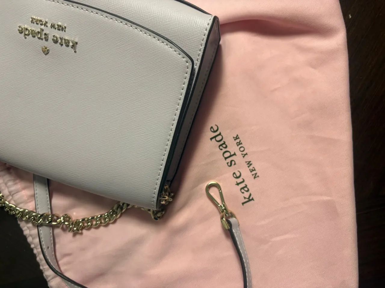 Bolsa Kate Spade Rosa com Alça de Corrente e Dust Bag - Foto 2