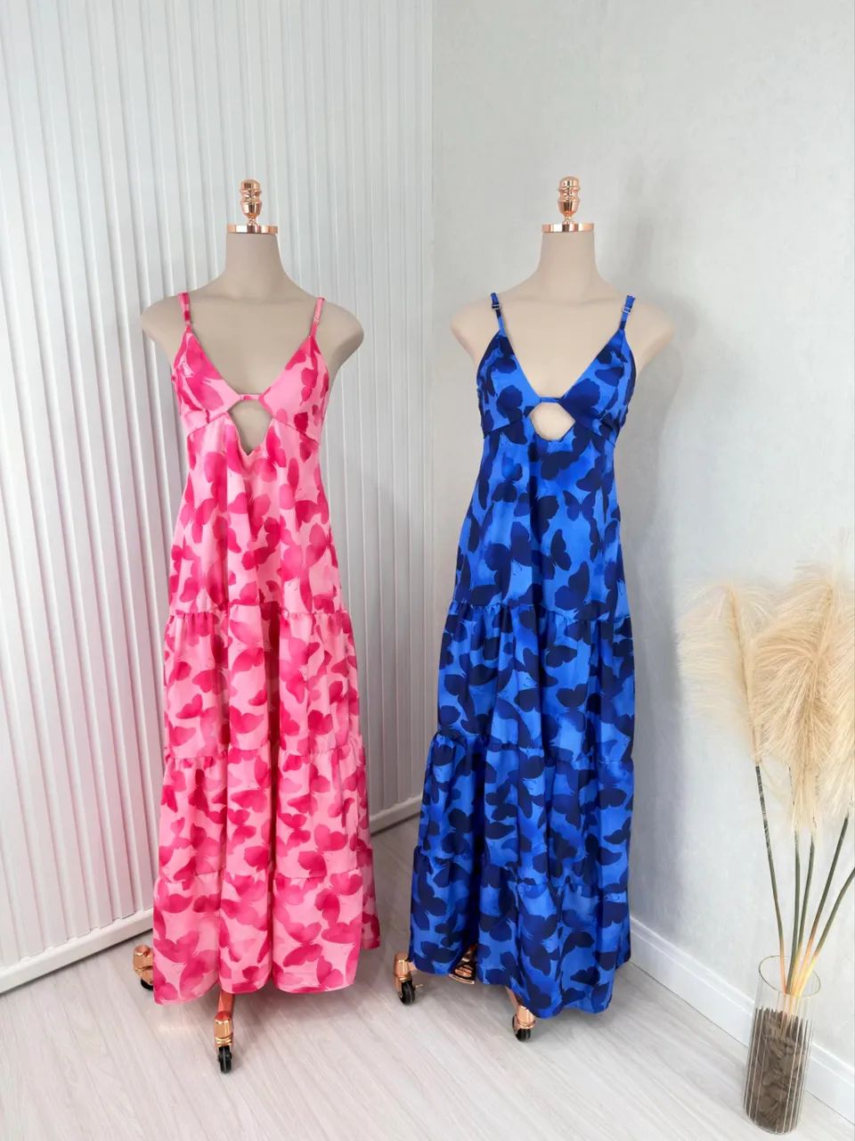 Vestido longo estampado 