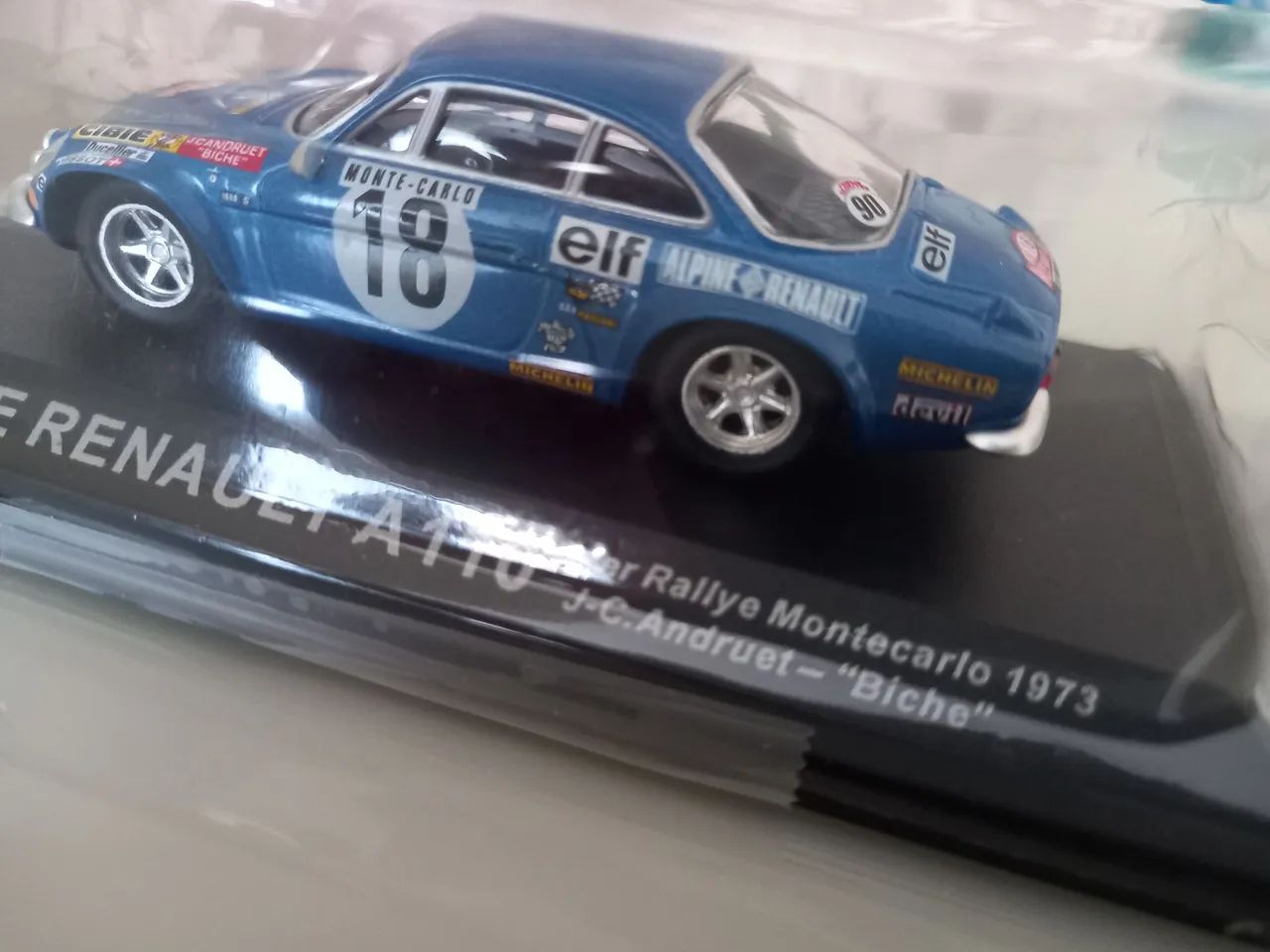 Miniatura Alpine Renault A110 1er Rallye Montecarlo 1973 escala 1